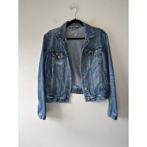Gap 1969 Icon Denim Distressed Jacket RN 54023 Blue‎ Women's Size Medium